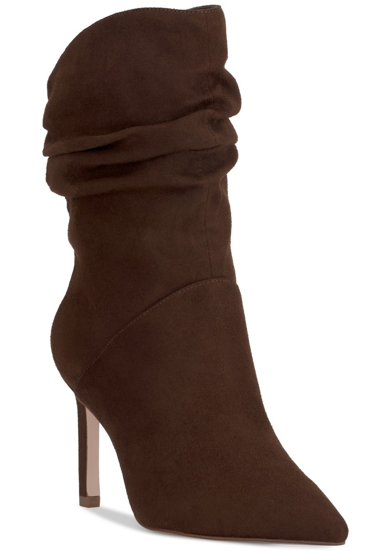 Jessica Simpson Women's Elisti Slouchy Pointed-Toe Dress Booties - Walnut Suede