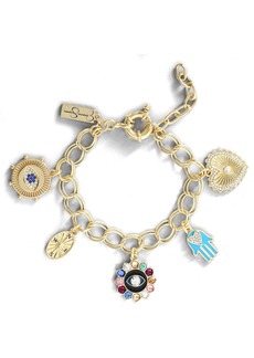 Jessica Simpson Womens Evil Eye Bracelet - Gold-Tone Evil Eye Bracelets for Women - Gold