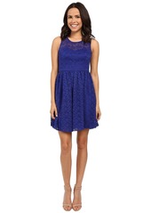 Jessica Simpson Women's Floral Lace Fit-and-Flare Dress