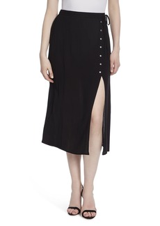 Jessica Simpson Women's Irina Side Tie Button Slit Skirt