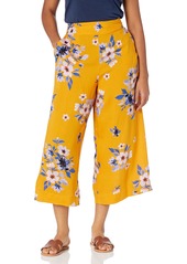 Jessica Simpson Women's Kora Printed Wide Leg Cropped Palazzo Pants Butterscotch-Beauty in Bunches