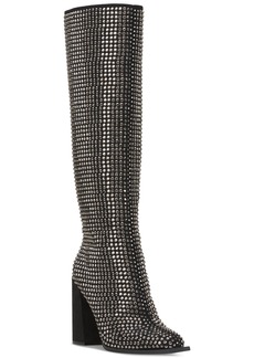 Jessica Simpson Women's Lovelly Embellished Dress Boots - Black Faux Suede