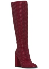 Jessica Simpson Women's Lovelly Embellished Dress Boots - Malbec Faux Suede
