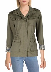 Jessica Simpson womens Military Styled Utility Anorak Jacket Kalamata - Wired Floral  US