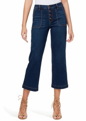 Jessica Simpson Women's Misses Adored High Rise Wide Crop Jean Fowler-Button Fly