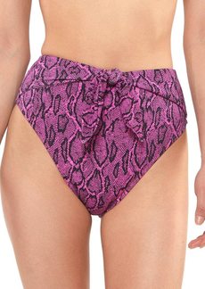 Jessica Simpson Women's Mix & Match Snake Print Swimsuit Separates (Top & Bottom) Fuchsia