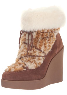 Jessica Simpson Women's Myina Wedge Fur Bootie Ankle Boot