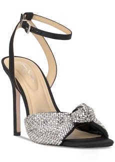 Jessica Simpson Women's Ohela Ankle-Strap Dress Sandals - Black Satin