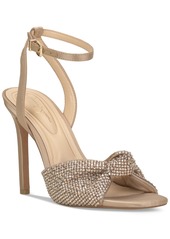 Jessica Simpson Women's Ohela Ankle-Strap Dress Sandals - Pewter Satin