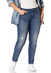 Jessica Simpson Women's Plus Size Arrow Straight Converts Wide Cuff Ankle to Full Length Jean  W