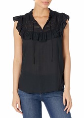 Jessica Simpson Women's Lori Ruffle Sleeve Lace Blouse