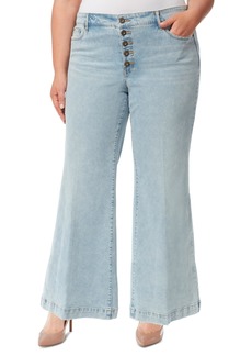 Jessica Simpson Women's Plus Size True Love Trouser Wide Leg Jean Carry ON