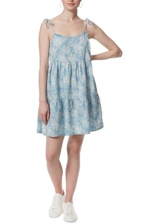 Jessica Simpson Women's Plus Size Tamaryn Tie String Shoulder Tiered Mini Dress