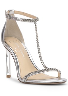 Jessica Simpson Women's Qiven T-Strap Dress Sandals - Silver