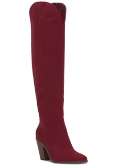 Jessica Simpson Women's Ravyn Over-The-Knee Boots - Malbec Faux Suede