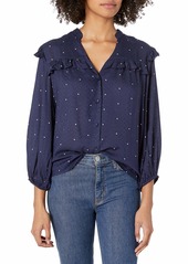 Jessica Simpson womens Rumer Ruffled Button Up Front Blouse   US