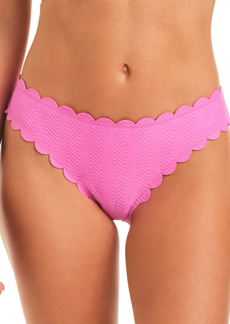 Jessica Simpson Women's Scalloped-Edge Bikini Bottoms - Pink Parfait