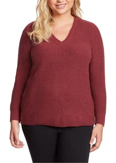 Jessica Simpson Women's Seana V Neck Tunic Sweater