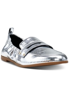 Jessica Simpson Women's Selipa Slip-On Loafer Flats - Silver Faux Leather