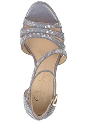 Jessica Simpson Women's Shyremin Strappy Platform Dress Sandals - Irridescent Rhinestone