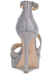 Jessica Simpson Women's Shyremin Strappy Platform Dress Sandals - Irridescent Rhinestone