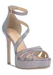 Jessica Simpson Women's Shyremin Strappy Platform Dress Sandals - Irridescent Rhinestone