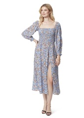 Jessica Simpson Women's Spencer Flirty Side Slit Smock Dress Amazon Floral-BEL AIR Blue