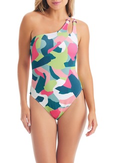 Jessica Simpson Women's Standard Shoulder Maillot One-Piece Swimsuit
