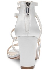 Jessica Simpson Women's Stassey Bridal Strappy Block-Heel Sandals - White