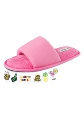 Jessica Simpson Women's Slide-On Open Toe Slippers with Removable Patches