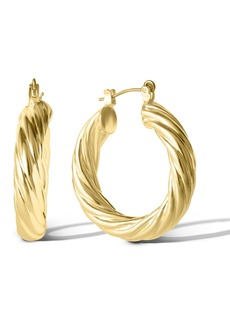 Jessica Simpson Womens Thick Twisted Hoop Earrings - Gold or Silver-Tone Hoop Earrings - Gold