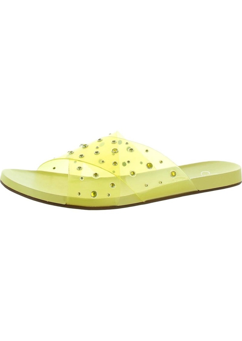 Jessica Simpson Women's Tislie Flat Slide Sandal Yellow