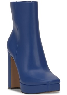 Jessica Simpson Women's Vilatta Platform Dress Booties - Blue Hour Faux Leather