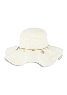 Jessica Simpson Women's Wide Brim Straw Hat