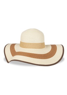 Jessica Simpson Womens Wide Brim Straw Hat