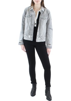Jessica Simpson Reagan Womens Relaxed Distressed Denim Jacket