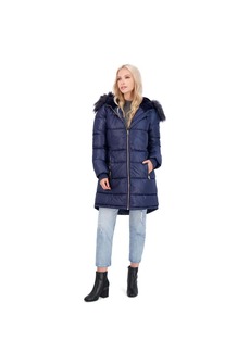 Jessica Simpson Womens Faux Fur Warm Puffer Coat