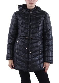 Jessica Simpson Womens Insulated Faux Fur Lined Puffer Jacket