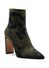 JESSICA SIMPSON Briyanne Pointy Toe Bootie in Green Combination Fabric at Nordstrom
