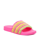 Jessica Simpson Saycie Beaded Slide Sandal in Neon Pink/Multi at Nordstrom