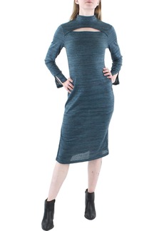 Jessica Simpson Womens Knit Mock Neck Sheath Dress