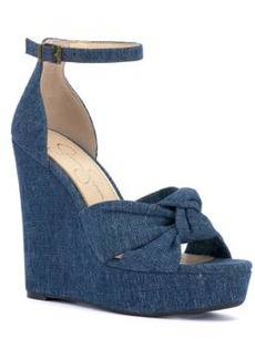 Jessica Simpson Womens Knot-Front Ankle Strap Heels