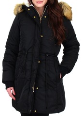 Jessica Simpson Womens Water Resistant Puffer Parka Coat