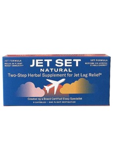 JET SET NATURAL Two-Step Herbal Supplement for Jet Lag Relief