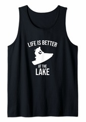 Life Is Better At The Lake Funny Jet Ski Rider Tank Top