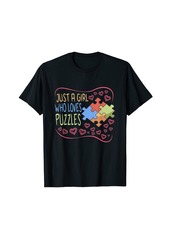 Jigsaw Puzzle Lover : just a Girl who loves puzzles T-Shirt