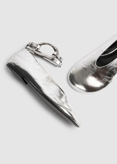 Jil Sander 10mm Metallic Leather Flat Shoes