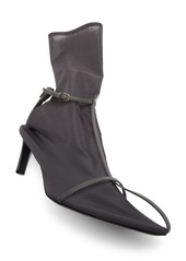 Jil Sander 65mm Mesh & Leather Ankle Boots