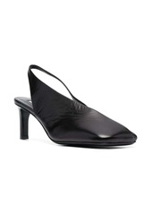 Jil Sander 75mm square-toe leather pumps