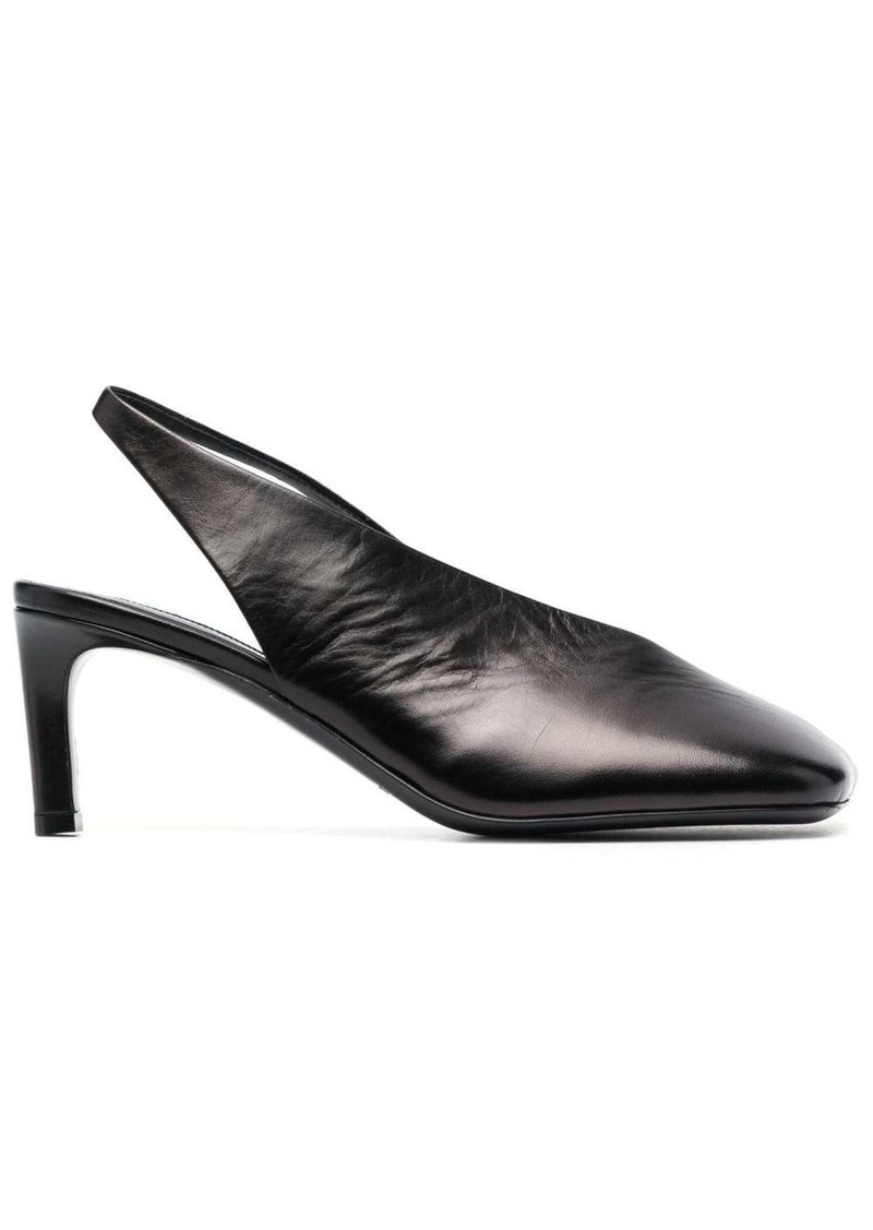 Jil Sander 75mm square-toe leather pumps